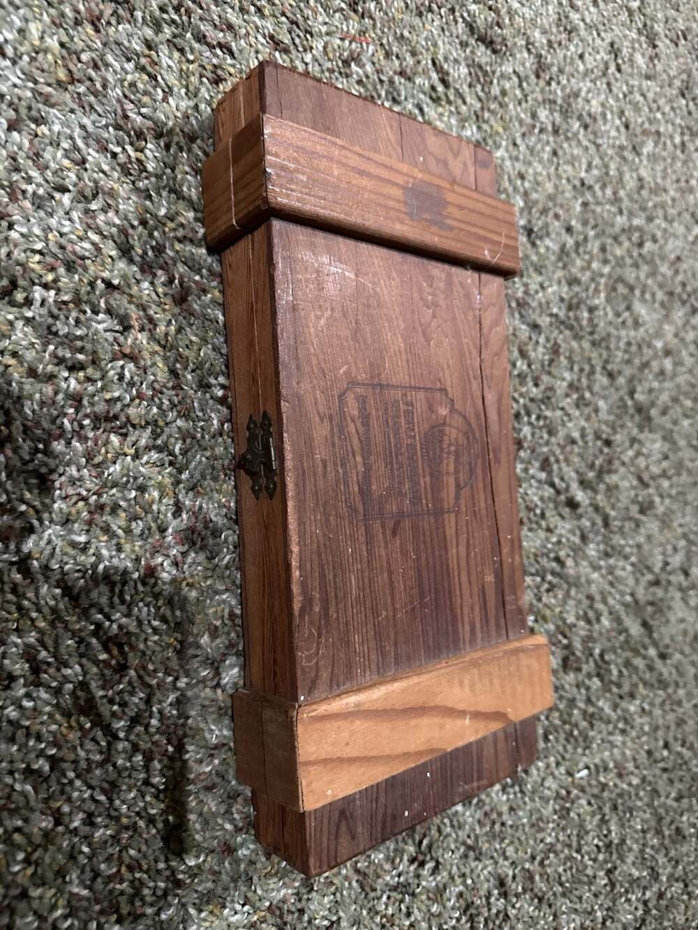 Vintage Washington Forge Town & Country Carving Wooden Crate Box
